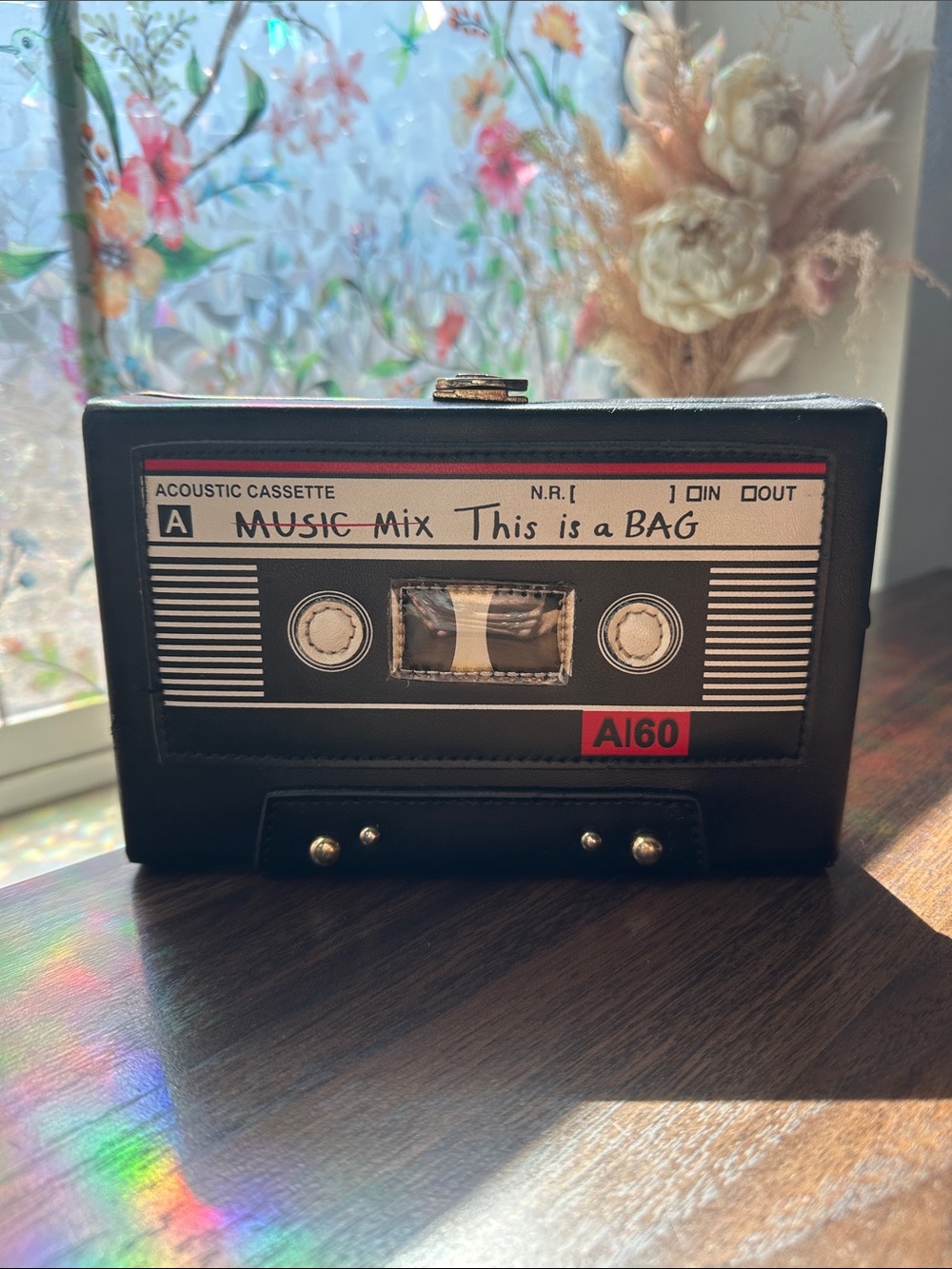 Vintage Cassette Tape Box Bag Retro Music Novelty Statement Purse